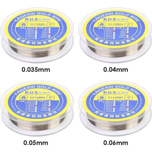 500M Alloy Steel Gold Steel Cutting Line for Mobile Phone LCD Display Screen Separator Repair Tools 0.035/0.04/0.05/0.06mm