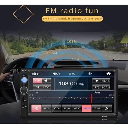 2 din car radio 7" HD Player MP5 Touch Screen Digital Display Bluetooth-compatible Multimedia USB Autoradio Car Backup Monitor