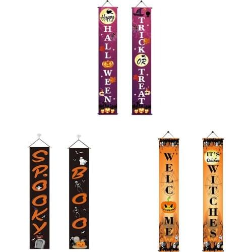 Halloween Porch Banners Unique Hanging Decoration For Party Outdoor Indoor Trick Or Treat Halloween Porch Banner Home Door Decor
