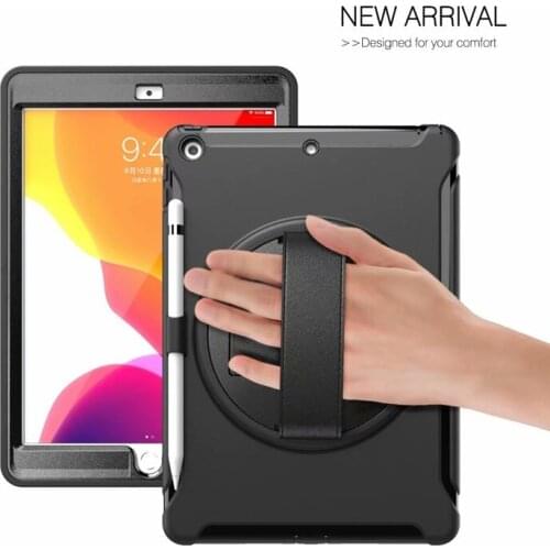 Case For Apple iPad 10.2 Cover Shockproof Armor kickStand hand Strap PC Hard Case for iPad 10.2" 7th Generation funda case
