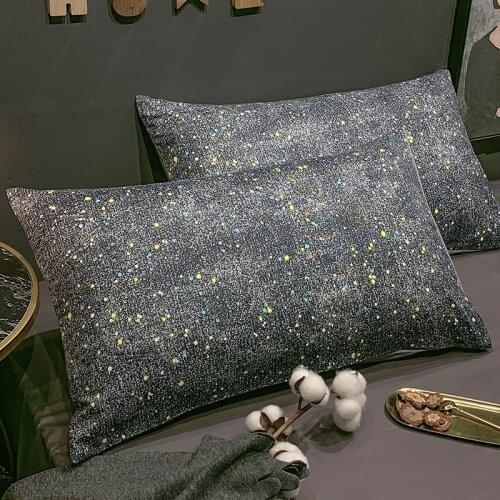 2 Piece Cotton Pillowcase Starry Sky Flower Striped Geometric Zebra Pattern Printing Pillow Case Cover For Bedroom 48cm*74cm