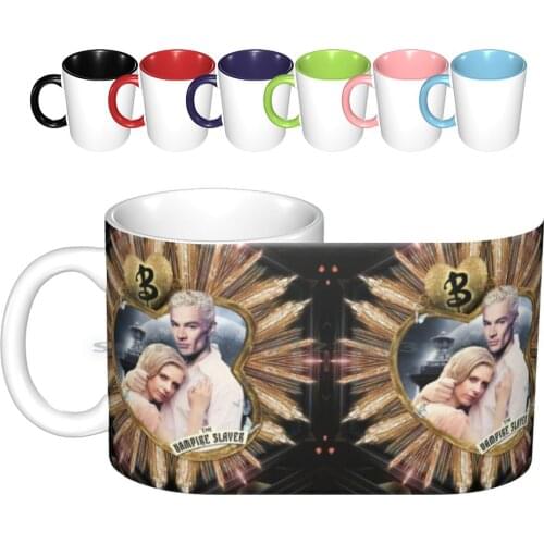 Buffy & Spike Ceramic Mugs Coffee Cups Milk Tea Mug Buffy Spike Buffy The Vampire Sarah Michelle Gellar James Marsters Spuffy