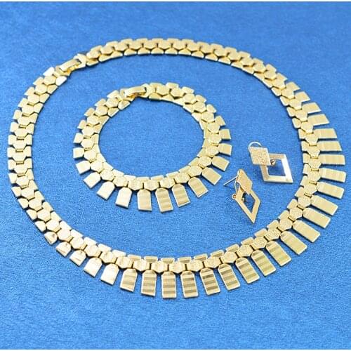 ZEA Dear Jewelry Trendy Jewelry Set Big Collar Jewelry Set For Women Necklace Earrings Bracelet Set For Party Jewelry Findings