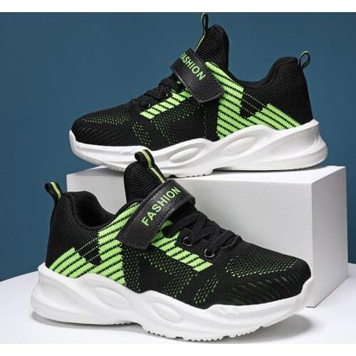 Boys Sneakers Children Breathable Casual Outdoor Sports Shoes Boys Comfortable Running Shoes Baby Fly Weave Shoes Kids Zapatilla