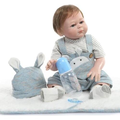 NPK Doll bebes reborn full silicone reborn baby boy girl dolls gift 50cm vinyl newborn babies alive bonecas reborn toys