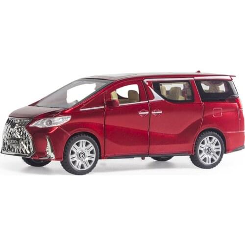 Hot scale 1:32 wheels diecast car toyotas lexus mpv LM300h metal model with light and sound pull back vehicle toy collection