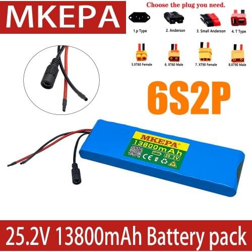 Batterie Lithium-ion 24V, 13.8ah, 25.2v, 13800mAh, pour velo electrique, cyclomoteur
