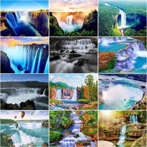 CHENISTORY Acrylic Painting By Numbers For Adults With Frame 60x75cm Mountain Modern Wall Art Picture By Numbers For Diy Gift