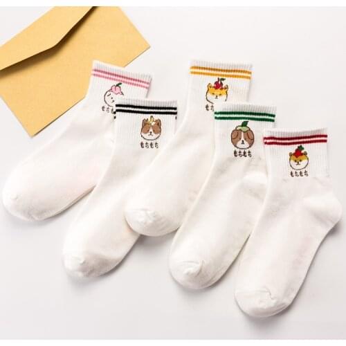 Autumn and Winter Socks Puppy Middle Tube Womens Socks Japanese Harajuku Leisure College Style Socks Womens Socks Wholesale