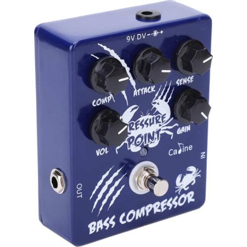 CALINE Bass Compressor Pedal Pressure Point Effect True Bypass Aluminium-Alloy Shell Guitar Effect Pedal Time Space Echo Delay
