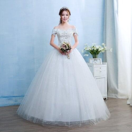 Bride Wedding Dresses Brial Lace Up Wedding Dress Diamond Princess Dress Ball Gowns