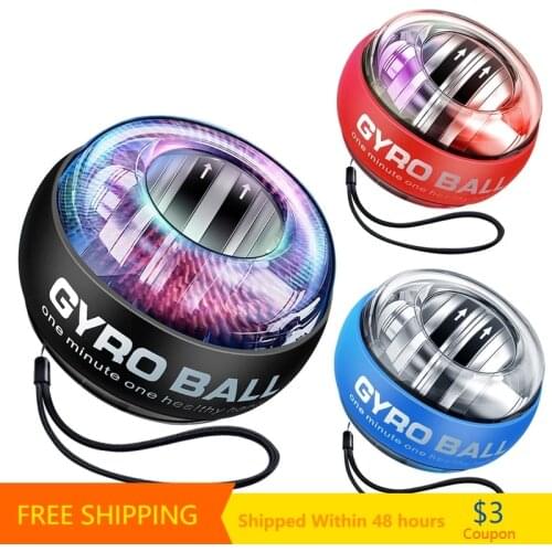 LED Wrist Ball Muscle Strength Training Self-Starting Power Ball Arm Exerciser Home Gym power ball Fitness Equipment