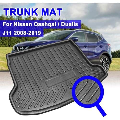 Rear Cargo Boot Liner Trunk Floor Mat Tray Carpet Mats Mud Kick Car Accessories For Nissan Qashqai Dualis J11 2008-2019