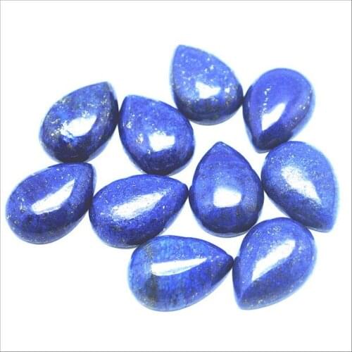 12pcs Top selling nature lapis lazuli stone Cabochons Natural Colors 10x14mm 13x18mm 18x25mm Womens bracelets making Dropwater
