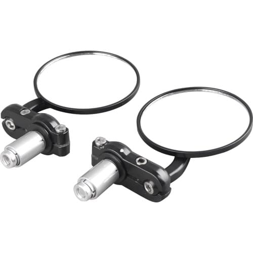 3'' Clamp On Handlebar Rear View Side Handle Bar Rearview Mirrors Fit For 7/8'' Bar End Motorcycle Universal