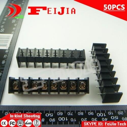 50PCS 45-9.5-8P / 45 9.5mm 8Pin Barrier Terminal Block Screw Terminal Block Pitch 9.5mm Terminal Block Free Shipping