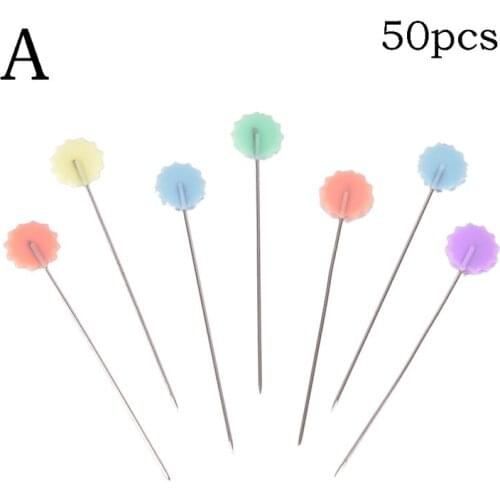 50X Patchwork Pins Flower Button Head Pins DIY Quilting Tool Sewing Accessories