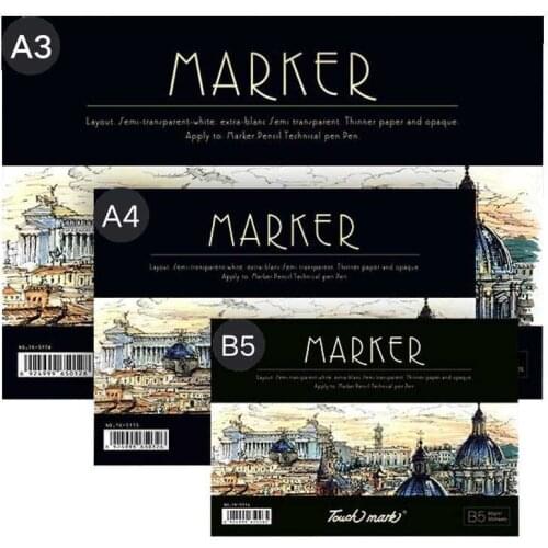 TOUCHMARK A3 A4 Marker Pad 30 Sheets Professional No Penetration Paper Drawing Album Sketchbook For Student Artists Art Supplies