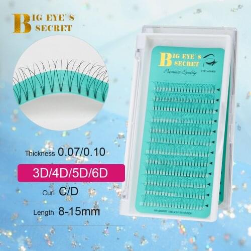 Big eyes secret Camellia False Eyelashes Premade Fans handmade mink Lashes Extension Natural Eye Lashes Eyelashes Extension