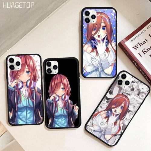 HUAGETOP Nakano miku Gotoubun no Hanayome Phone Case Capa Rubber for iPhone 11 pro XS MAX 8 7 6 6S Plus X 5S SE 2020 XR case