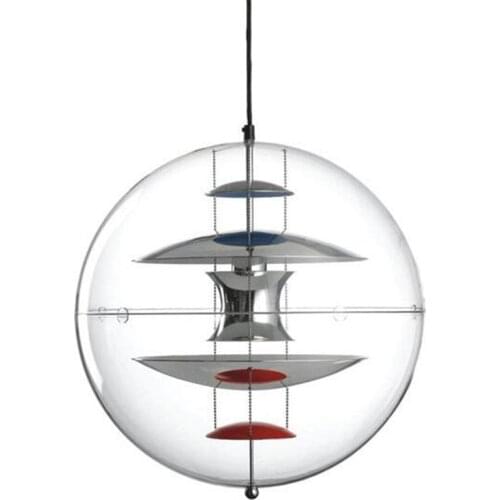 Denmark Verpan VP Globe Lamp for Foyer Dining Room Bar Creative Designer Acrylic Ball Suspendant Light Suspension 1940