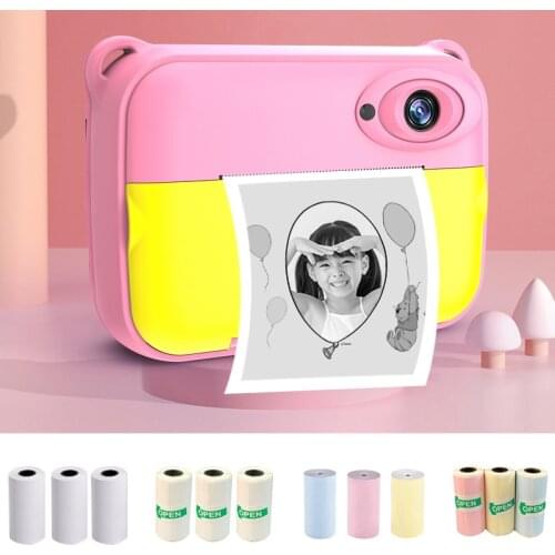 Kids Instant Print Camera Portable Thermal Printing Camera Digital Photo Video Camera For Toy Child Camera kids Birthday Gift