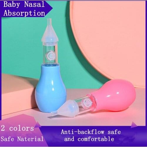 Infant silicone nasal aspirator type neonatal cold nasal mucus cleaner antibackflow baby nasal aspirator safe and non-toxic