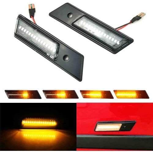 Dynamic Turn Signal LED Side Marker Mirror Light Flashing Indicator For BMW 3 5 7 Series E32 E34 E36 1990-1996