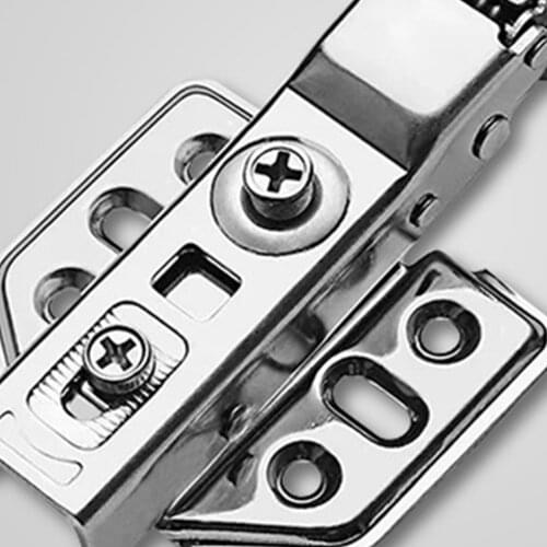 Cabinet Hinges Soft Closing Full Overlay Door Hinge for frameless Door Stainless Steel Plated Finish Quickly Fitting