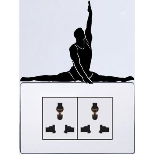 Gymnast Gymnastics Boy Personality Home Decor Wall Stickers Switch Decals 5WS1408