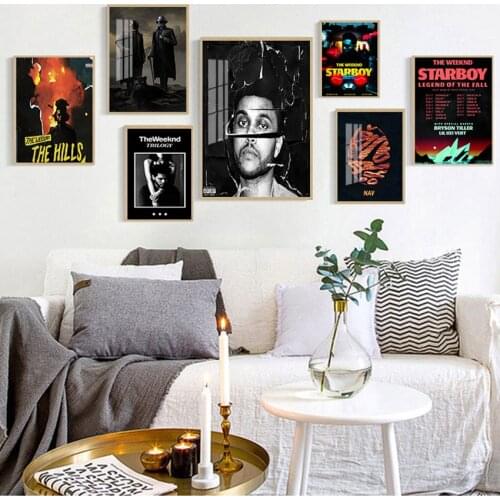 Canvas Wall Art Pictures Living Room Home Decor Poster Prints The Weeknd StarBoy R&B House Balloons Rap Music Album Oil Painting