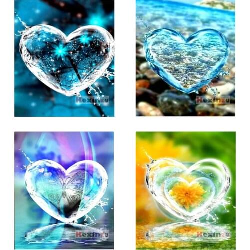 KEXINZU Full Square Diamond Painting 5d Scenery Embroidery Love Mosaic Home Decoration Sale Handmade Gift