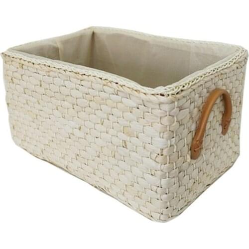 Storage Basket Manual Woven Handmade Laundry Wicker Baskets Sundries Organizer Clothes Toys Container Home Storage Box