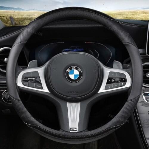 Carbon Fiber Leather Car Steering Wheel Cover For BMW f30 f10 e46 x5 e70 x1 x3 e39 x5 x4 f11 all models Car-Styling