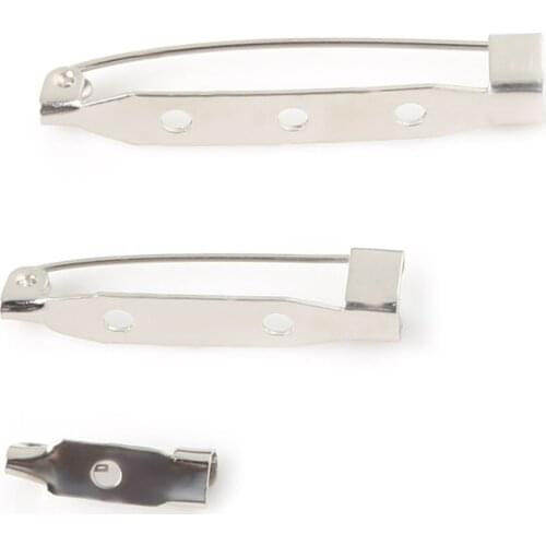 Hot 15/30/38mm Iron Brooch Pins Brooch Backs Blank Base Bezels Bar Safe Lock Pin Clasps for DIY Hairpin Clips Jewelry Findings