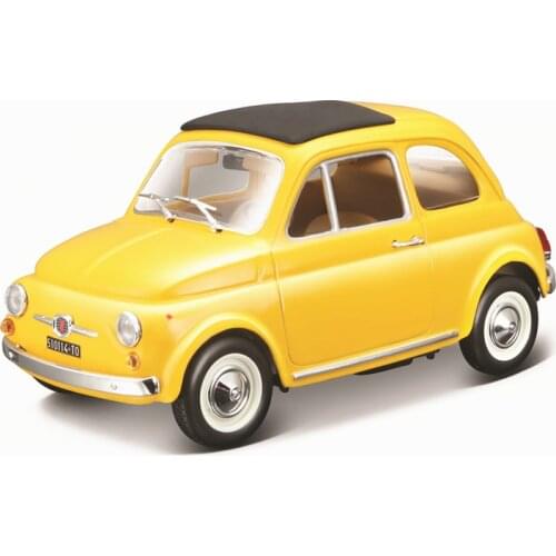 Bburago 1:24 Scale 1965 Fiat 500F alloy racing car Alloy Luxury Vehicle Diecast Cars Model Toy Collection Gift