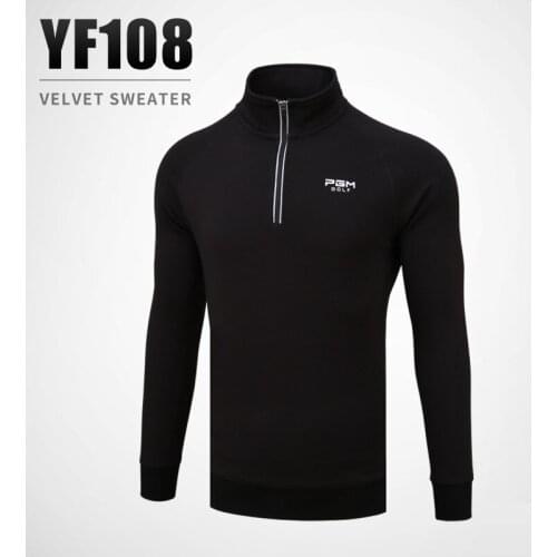 Men Golf Shirts Autumn Winter Long Sleeve Golf T Shirt Keep Warm Sports Mens Shirts Tops Golf Clothing D1004