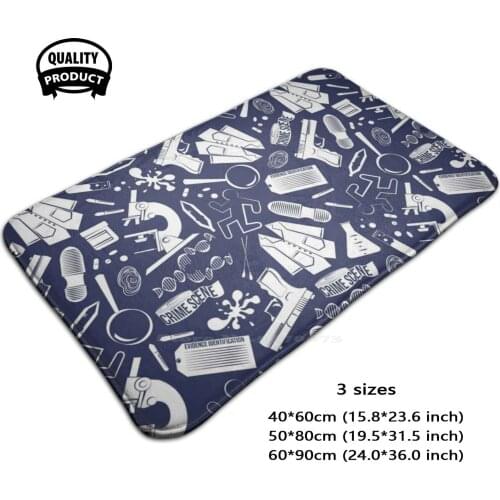 Forensics Soft Foot Pad Room Goods Rug Carpet Forensic Science Scientist True Crime Crimescene Microscope Gun Evidence Bullet