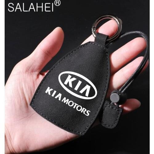 Drawstring Soft Suede Leather Car Key Bag For Kia Rio K2 K3 K4 K5 KX3 KX5 Cerato Soul Forte Sportage R Sorento Optima Car Goods