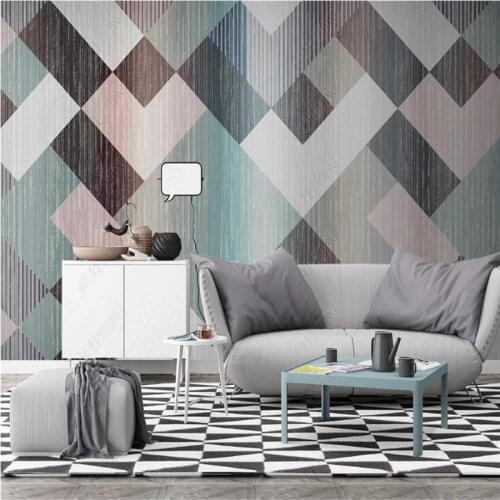 Nordic Modern Geometric Lines Home Improvement Wall Paper 3D Living Room Bedroom TV Sofa Background Decor Mural Wallpaper 3D