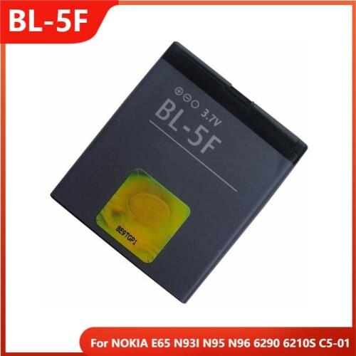 Original BL-5F Phone Battery For NOKIA E65 N93I N95 N96 6290 6210S C5-01 BL-5F Replacement Rechargable Batteries 950mAh