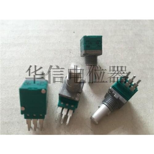 Original new 100% RK097G dual potentiometer B10K long foot with midpoint handle length 15MMH (SWITCH)
