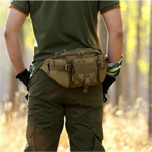 Waterproof Nylon Men Fanny Pack Tactical Military Army Waist Bag Hiking Outdoor Camping Shoulder Bum Belt Bum Sport Chest Bags