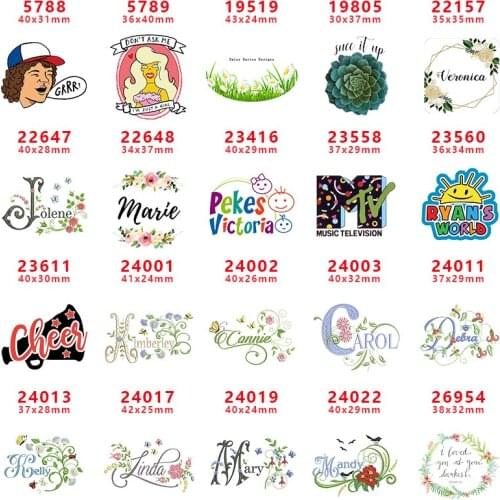 DIY Craft Supplies Sewing Accessories Cartoon Letter And Word Printed Planar Resins Mold 30 Pieces. PR-5788