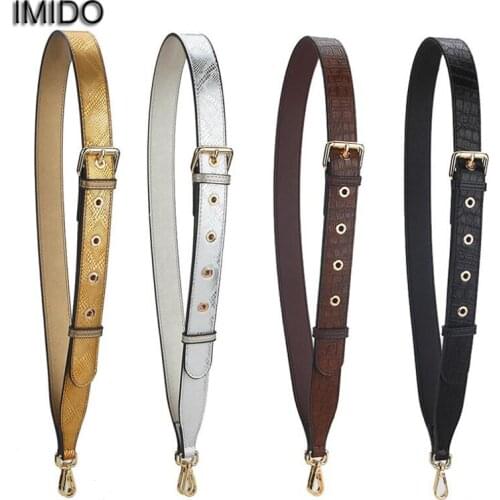 IMIDO Brand 105-120cm Long bag Strap for Handbags Women pu Leather replacement straps shoulder belt accessories Bags DIY STP131