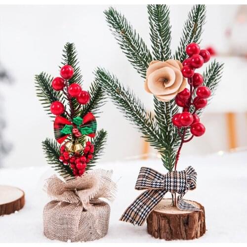Christmas Decoration Gift For Families Decorative Ornaments Pine Branches Little Desktop Durable And Sturdy Small Mini Pinecones