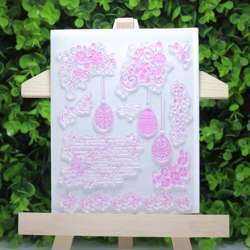 Happy easter best wishes transparent clear stamps for Scrapbooking/Card Making/Stamps set stationery baby shower decor supply