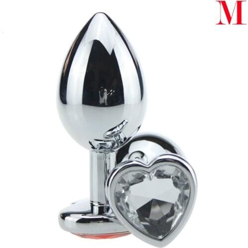 Sex Toys Solid Metal Butt Massager Aluminium Alloy Anal Inserted Silver Butt Plug Anal Beads Adult Product For Man & Women M