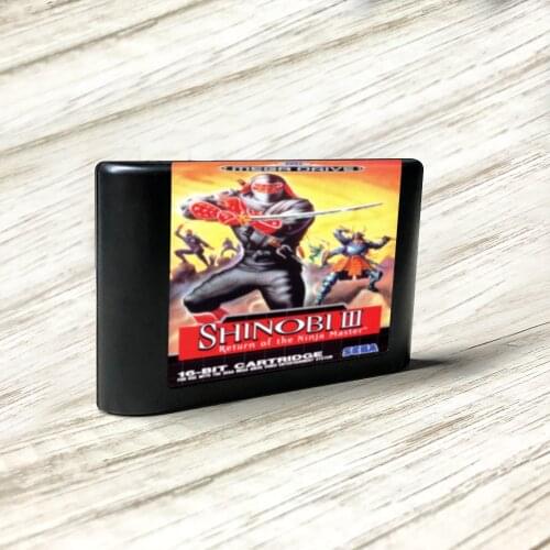 Shinobi III Return of the Ninja Master- EUR Label Flashkit MD Card for Sega Genesis Megadrive Video Game Console