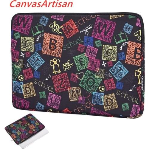CanvasArtisan Brand Laptop Bag 11,12,13,14,15,13.3,15.6,Letter Stitching Sleeve Case For Macbook Air Pro Notebook,Dropship V042